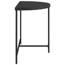 vidaXL fekete polyrattan kerti asztal 100 x 50 x 75 cm
