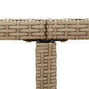 vidaXL bézs polyrattan és tömör akácfa kerti asztal 109 x 107 x 74 cm