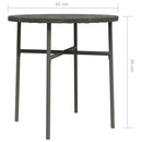 vidaXL szürke polyrattan teázóasztal 45 cm