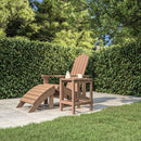 vidaXL barna HDPE kerti Adirondack asztal 38 x 38 x 46 cm