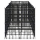 vidaXL acél kültéri kutyakennel 16,59 m²