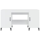 vidaXL magasfényű fehér színű szerelt fa íróasztal 140 x 50 x 75 cm