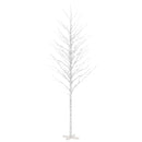 vidaXL fehér LED-es nyírfa 672 meleg fehér LED-del 400 cm