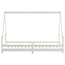 vidaXL fehér tömör fenyőfa gyerekágykeret 90 x 200 cm