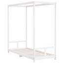 vidaXL fehér tömör fenyőfa gyerekágykeret 80 x 200 cm