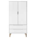 vidaXL MOLDE fehér tömör fenyőfa gardrób 90 x 55 x 175 cm