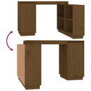 vidaXL mézbarna tömör fenyőfa íróasztal 110x50x75 cm