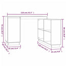 vidaXL mézbarna tömör fenyőfa íróasztal 110x50x75 cm