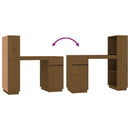 vidaXL mézbarna tömör fenyőfa íróasztal 110x53x117 cm