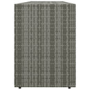 vidaXL szürke polyrattan kerti tárolószekrény 198 x 55,5 x 80 cm