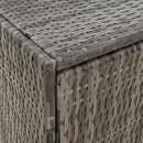 vidaXL szürke polyrattan kerti tárolószekrény 198 x 55,5 x 80 cm