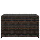 vidaXL barna polyrattan négyzet alakú kerti dohányzóasztal 50x50x30 cm