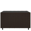 vidaXL barna polyrattan négyzet alakú kerti dohányzóasztal 50x50x30 cm