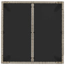 vidaXL szürke polyrattan üveglapos kerti asztal 90 x 90 x 75 cm