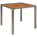 vidaXL szürke polyrattan falapos kerti asztal 90 x 90 x 75 cm
