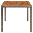 vidaXL szürke polyrattan falapos kerti asztal 90 x 90 x 75 cm