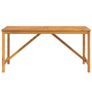vidaXL tömör akácfa kerti étkezőasztal 150 x 90 x 74 cm