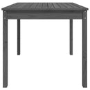 vidaXL szürke tömör fenyőfa kerti asztal 82,5 x 82,5 x 76 cm