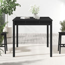 vidaXL fekete tömör fenyőfa kerti asztal 82,5 x 82,5 x 76 cm