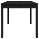 vidaXL fekete tömör fenyőfa kerti asztal 82,5 x 82,5 x 76 cm
