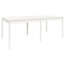 vidaXL fehér tömör fenyőfa kerti asztal 203,5 x 100 x 76 cm
