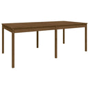 vidaXL mézbarna tömör fenyőfa kerti asztal 203,5 x 100 x 76 cm