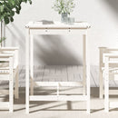 vidaXL fehér tömör fenyőfa kerti asztal 82,5x82,5x110 cm