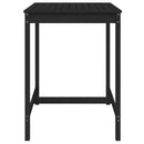 vidaXL fekete tömör fenyőfa kerti asztal 82,5x82,5x110 cm