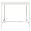 vidaXL fehér tömör fenyőfa kerti asztal 121x82,5x110 cm