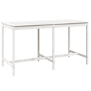 vidaXL fehér tömör fenyőfa kerti asztal 203,5x90x110 cm