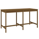 vidaXL mézbarna tömör fenyőfa kerti asztal 203,5x90x110 cm