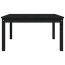 vidaXL fekete tömör fenyőfa kerti asztal 82,5 x 82,5 x 45 cm