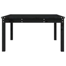vidaXL fekete tömör fenyőfa kerti asztal 82,5 x 82,5 x 45 cm