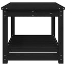 vidaXL fekete tömör fenyőfa kerti asztal 82,5 x 50,5 x 45 cm