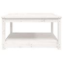 vidaXL fehér tömör fenyőfa kerti asztal 82,5x82,5x45 cm