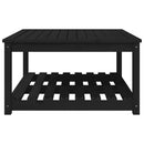 vidaXL fekete tömör fenyőfa kerti asztal 82,5 x 82,5 x 45 cm