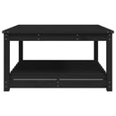 vidaXL fekete tömör fenyőfa kerti asztal 82,5 x 82,5 x 45 cm