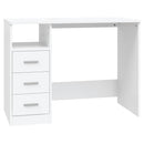 vidaXL fehér szerelt fa íróasztal fiókokkal 102 x 50 x 76 cm