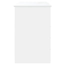 vidaXL fehér szerelt fa íróasztal fiókokkal 102 x 50 x 76 cm