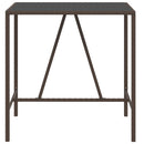 vidaXL barna polyrattan üveglapos bárasztal 110 x 70 x 110 cm