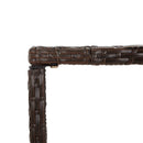 vidaXL barna polyrattan üveglapos bárasztal 110 x 70 x 110 cm