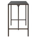 vidaXL barna polyrattan üveglapos bárasztal 180 x 70 x 110 cm