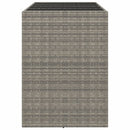 vidaXL szürke polyrattan üveglapos kerti asztal 145 x 80 x 110 cm