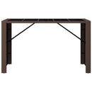 vidaXL barna polyrattan kerti asztal üveglappal 185 x 80 x 110 cm