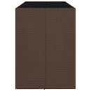 vidaXL barna polyrattan kerti asztal üveglappal 185 x 80 x 110 cm