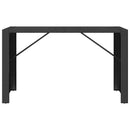 vidaXL fekete polyrattan üveglapos bárasztal 185 x 80 x 110 cm
