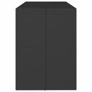 vidaXL fekete polyrattan üveglapos bárasztal 185 x 80 x 110 cm