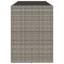 vidaXL szürke polyrattan üveglapos kerti asztal 185 x 80 x 110 cm