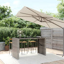 vidaXL szürke polyrattan üveglapos kerti asztal 185 x 80 x 110 cm
