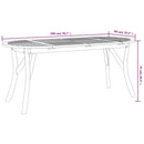vidaXL tömör akácfa kerti asztal 200 x 90 x 75 cm